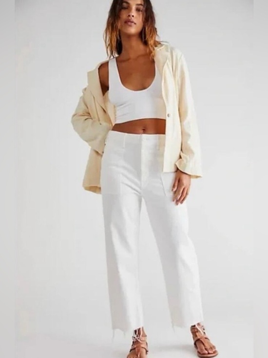 MOTHER Pants - mother patch pocket private ankle fray white button fly 23(BUT FITS LIKE A 2!!)